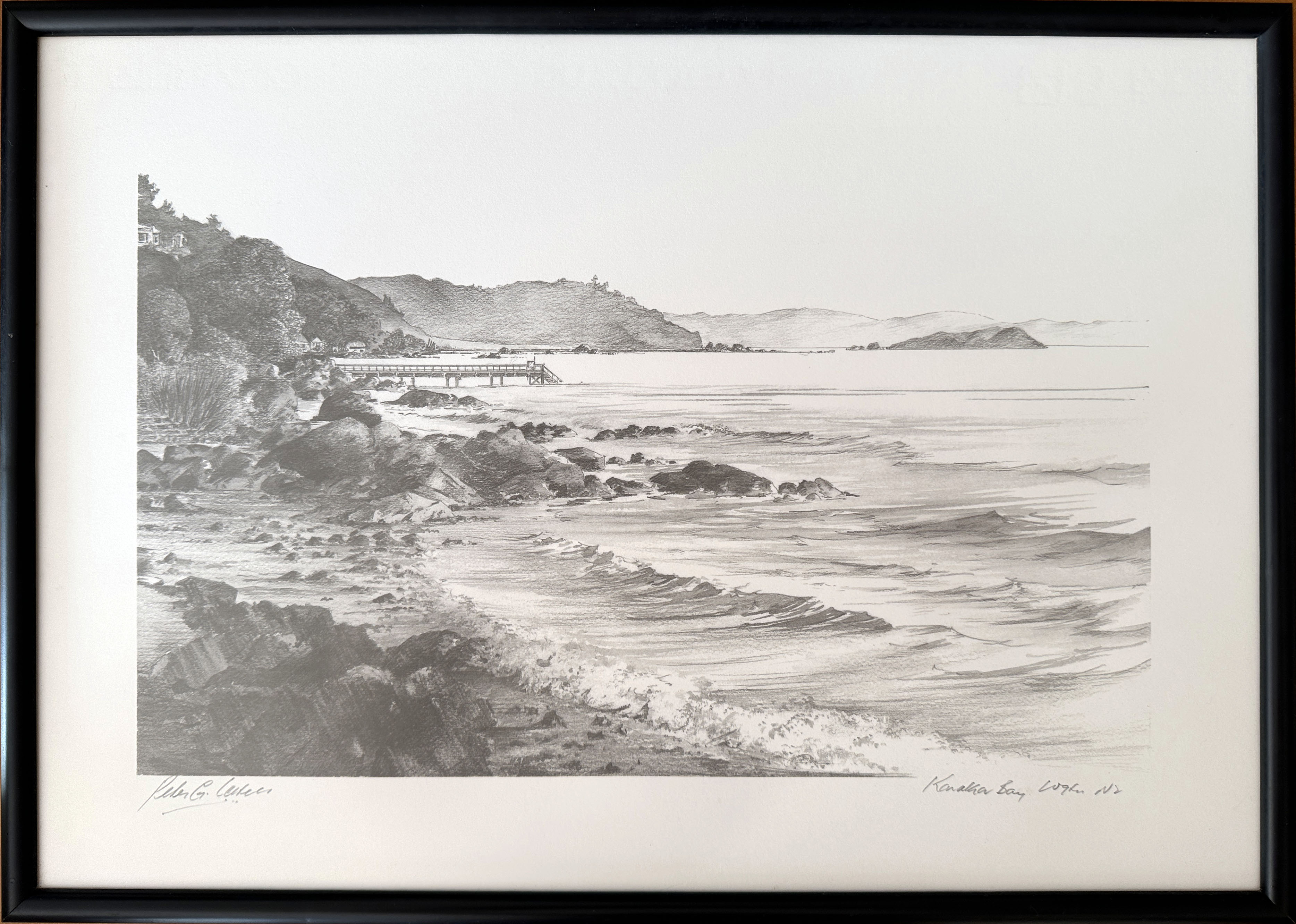 Peter G. Leitch - 'Karaka Bay Wgtn NZ' (Signed Print)