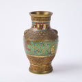 Late Meiji Period Cloisonné Brass Vase