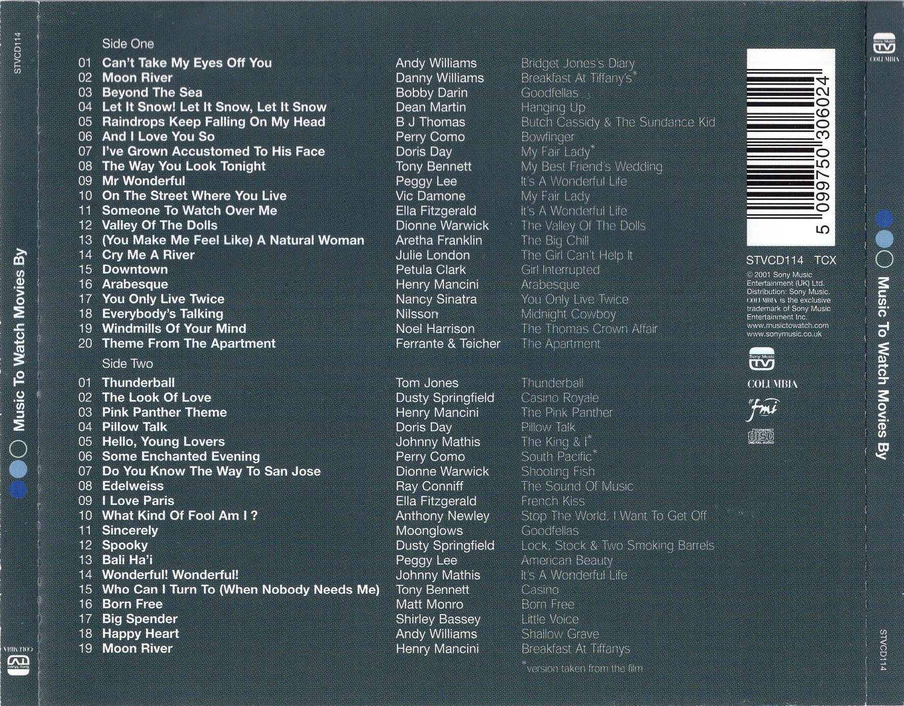 Various Artists - Music To Watch Movies By